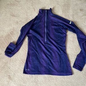 Nike Pro dri fit zip up long sleeve pullover Medium
